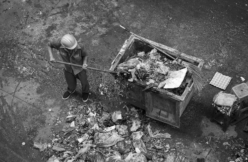 Construction site in Kingston with builders waste being cleared