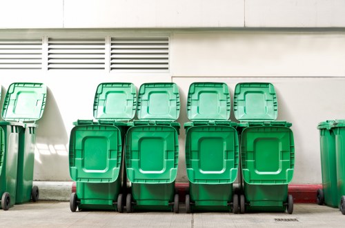 Company team preparing for commercial waste removal operations
